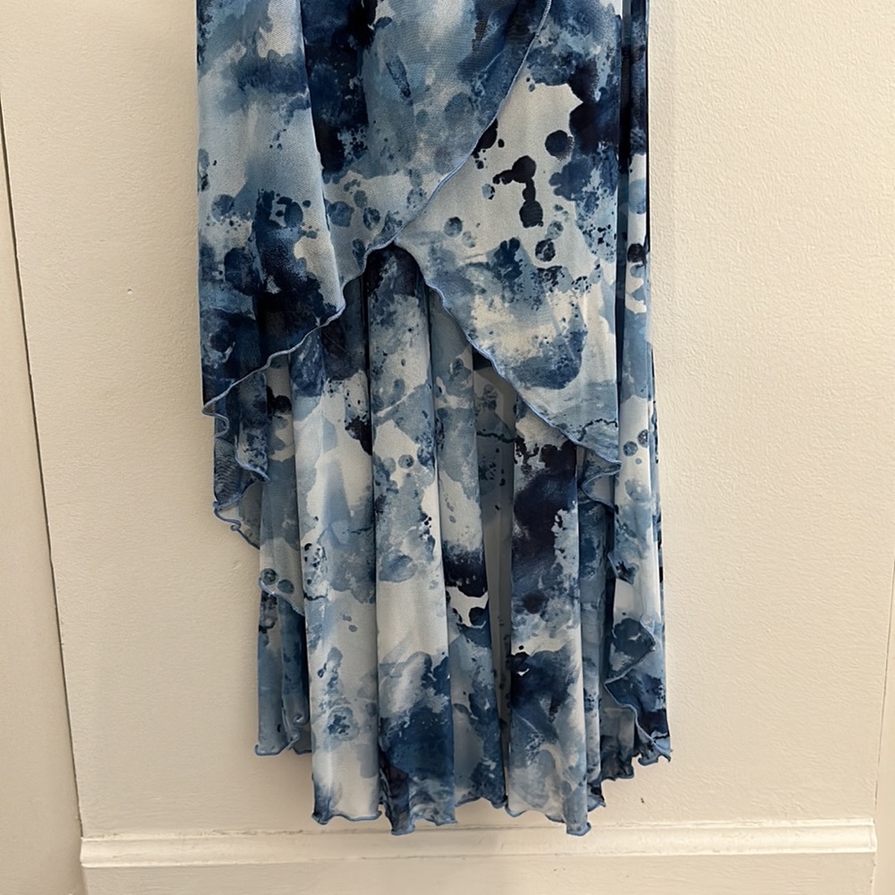 bebe Blue Patterned Dress - Picture 3 of 4
